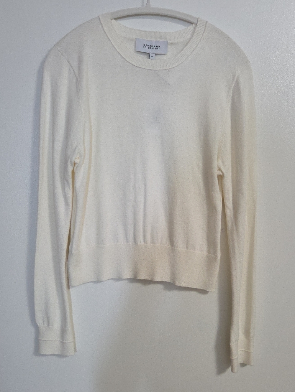 10 Crosby Derek Lam Blanc de Blanc Knit Crewneck Sweater